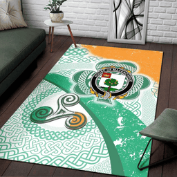 ScotsTee Shop Irish House of MACENCHROE Coat of Arms Irish Rug Ireland Shamrock With Patterns