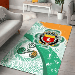 ScotsTee Shop Irish House of MACQUILLAN Coat of Arms Irish Rug Ireland Shamrock With Patterns