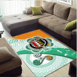 ScotsTee Shop Irish House of O'GRADY Coat of Arms Irish Rug Ireland Shamrock With Patterns