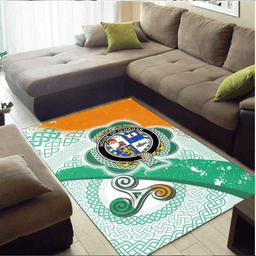 ScotsTee Shop Irish House of O'HAGAN Coat of Arms Irish Rug Ireland Shamrock With Patterns