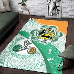 ScotsTee Shop Irish McFall Coat of Arms Irish Rug Ireland Shamrock With Patterns