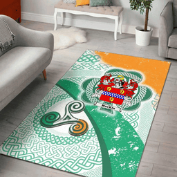 ScotsTee Shop Irish Mackin Coat of Arms Irish Rug Ireland Shamrock With Patterns