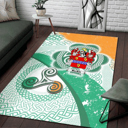 ScotsTee Shop Irish Mackin Coat of Arms Irish Rug Ireland Shamrock With Patterns