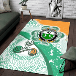 ScotsTee Shop Irish House of O'DONOGHUE Coat of Arms Irish Rug Ireland Shamrock With Patterns