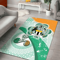 ScotsTee Shop Irish McGinty Coat of Arms Irish Rug Ireland Shamrock With Patterns