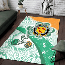 ScotsTee Shop Irish House of O'GORMLEY Coat of Arms Irish Rug Ireland Shamrock With Patterns
