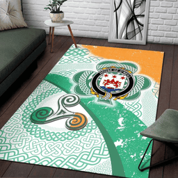 ScotsTee Shop Irish House of O'NEILL Coat of Arms Irish Rug Ireland Shamrock With Patterns