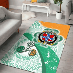 ScotsTee Shop Irish House of TAAFFE Coat of Arms Irish Rug Ireland Shamrock With Patterns