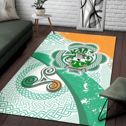 ScotsTee Shop Irish O'Donoghue Coat of Arms Irish Rug Ireland Shamrock With Patterns