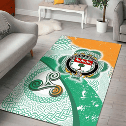 ScotsTee Shop Irish House of O'HEGARTY Coat of Arms Irish Rug Ireland Shamrock With Patterns