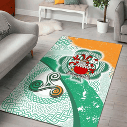 ScotsTee Shop Irish St.Michell Coat of Arms Irish Rug Ireland Shamrock With Patterns