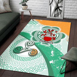ScotsTee Shop Irish St.Michell Coat of Arms Irish Rug Ireland Shamrock With Patterns