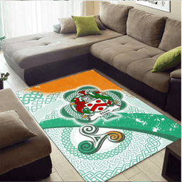 ScotsTee Shop Irish Steen Coat of Arms Irish Rug Ireland Shamrock With Patterns