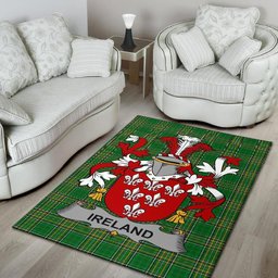 Irish Ireland Coat of Arms Family Crest Ireland Area Rug Irish National Tartan Irish County Rug