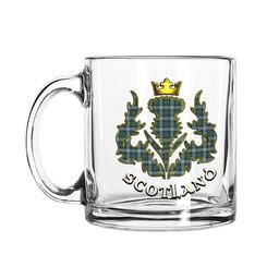 ScotsTee Shop Scottish Alexander of Menstry Hunting Scotland Thislte Tartan Glass Mug