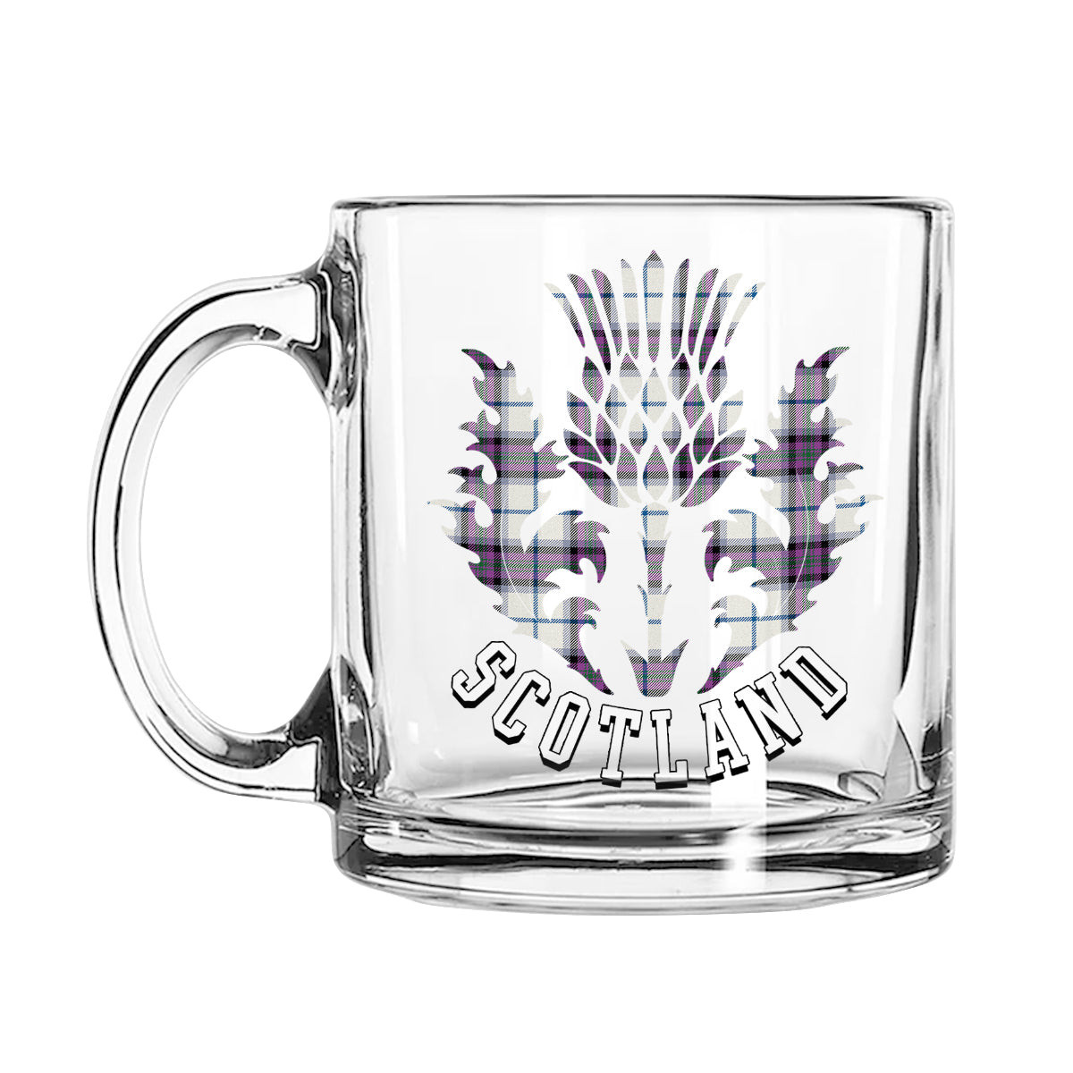 ScotsTee Shop Scottish Alexander of Menstry Dress Ancient Scotland Thislte Tartan Glass Mug