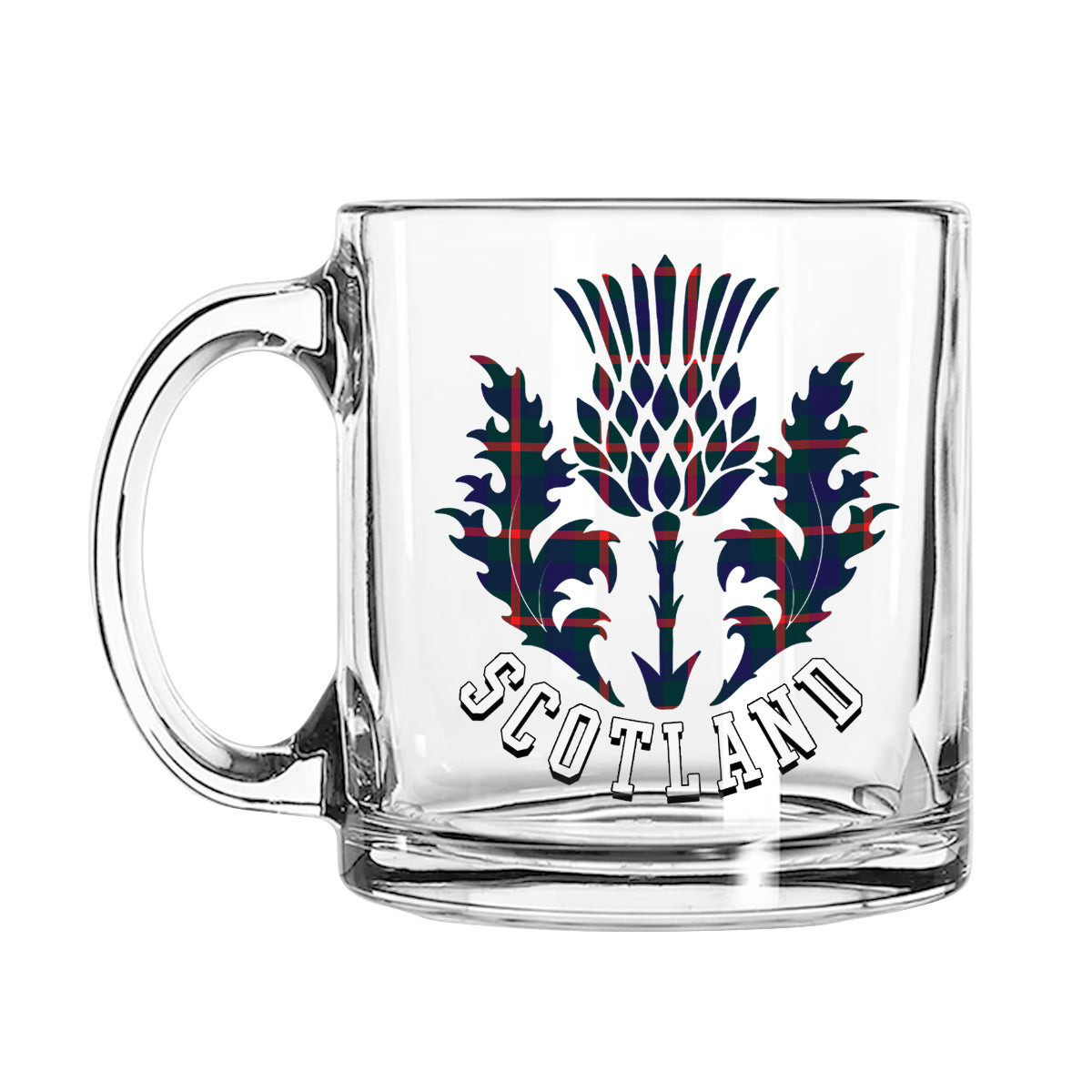 ScotsTee Shop Scottish Agnew Modern Scotland Thislte Tartan Glass Mug