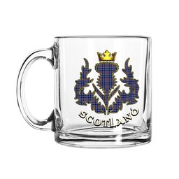ScotsTee Shop Scottish Alexander of Menstry Modern Scotland Thislte Tartan Glass Mug