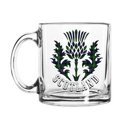 ScotsTee Shop Scottish Baillie (Fencibles) Scotland Thislte Tartan Glass Mug