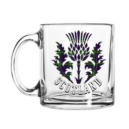 ScotsTee Shop Scottish Austin Wilsons No 173 Scotland Thislte Tartan Glass Mug