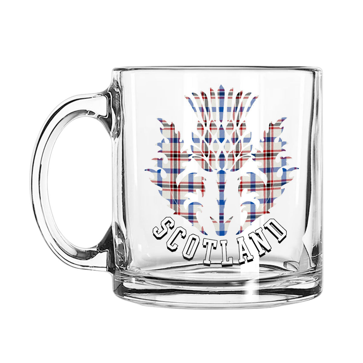 ScotsTee Shop Scottish Boswell Dress Modern Scotland Thislte Tartan Glass Mug