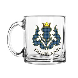ScotsTee Shop Scottish Brodie Countryfare Ancient Scotland Thislte Tartan Glass Mug