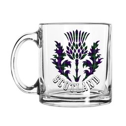 ScotsTee Shop Scottish Baillie Highland Society Scotland Thislte Tartan Glass Mug