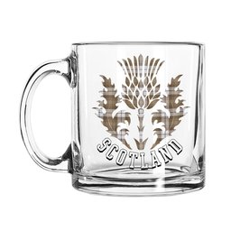 ScotsTee Shop Scottish Baillie Dress Ancient Clan Scotland Thislte Tartan Glass Mug