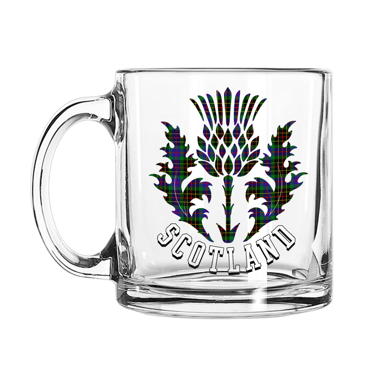 ScotsTee Shop Scottish Brodie Hunting Modern Scotland Thislte Tartan Glass Mug
