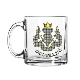 ScotsTee Shop Scottish Bell of the Borders SC Scotland Thislte Tartan Glass Mug