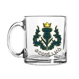 ScotsTee Shop Scottish Campbell Ancient 02 Scotland Thislte Tartan Glass Mug