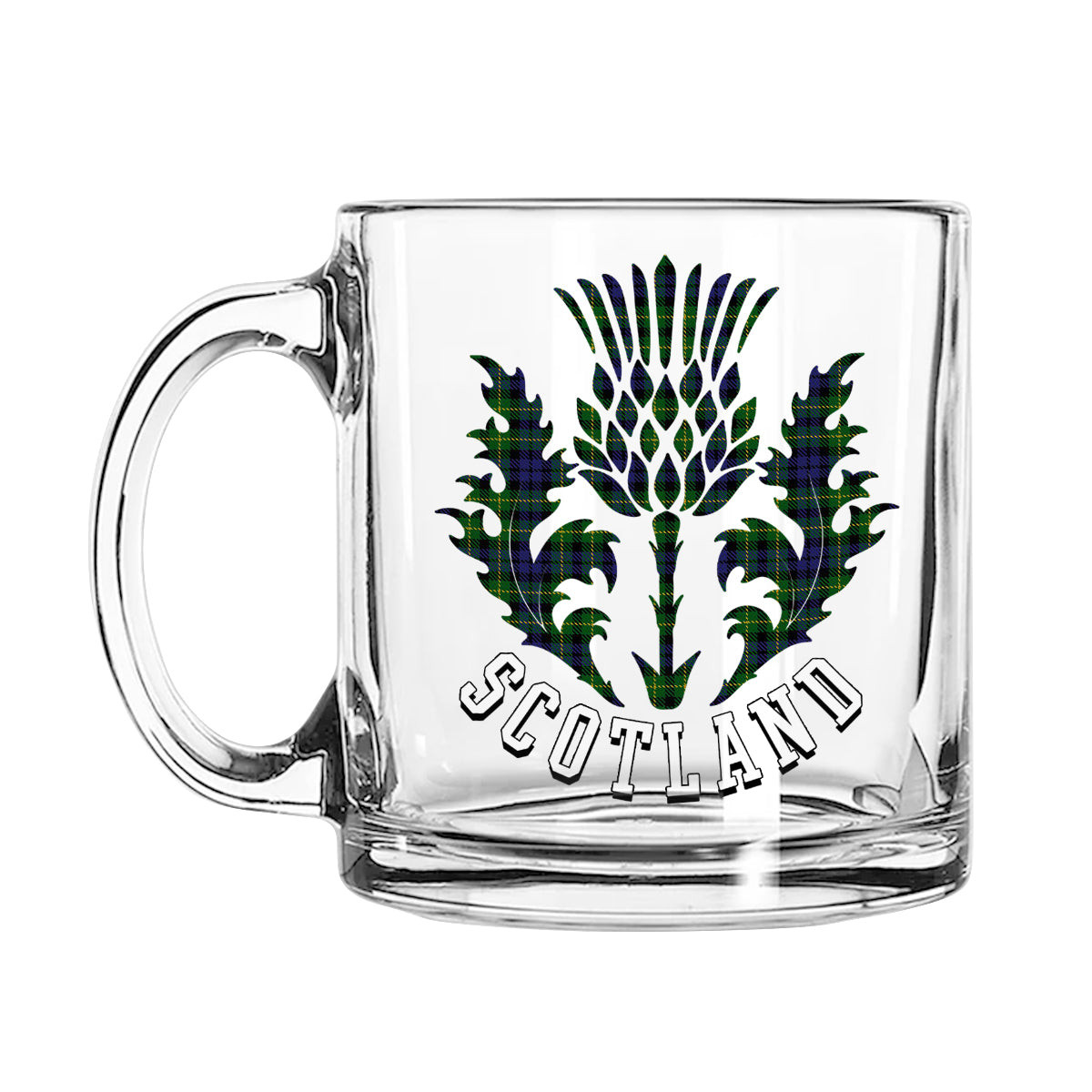 ScotsTee Shop Scottish Campbell of Breadalbane 2 Scotland Thislte Tartan Glass Mug