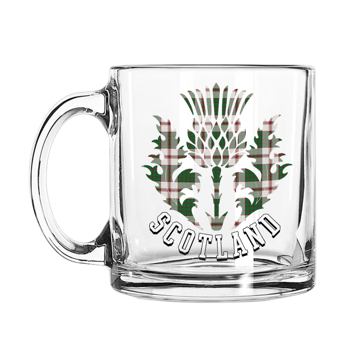ScotsTee Shop Scottish Crawford Arisaid Dance Ancient Scotland Thislte Tartan Glass Mug