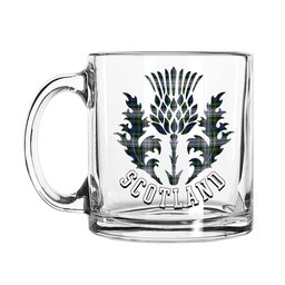 ScotsTee Shop Scottish Campbell of Lochnell Dress Scotland Thislte Tartan Glass Mug