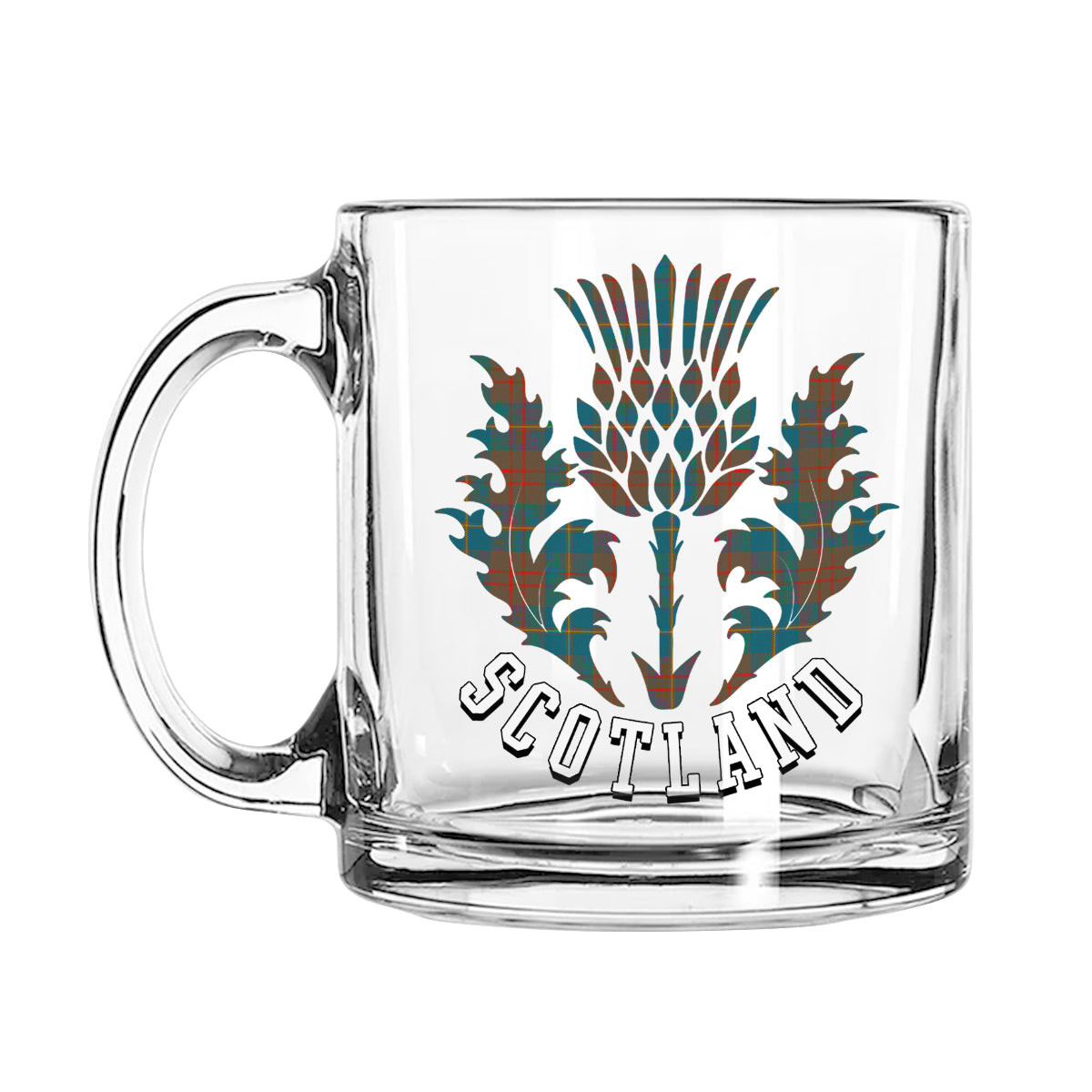 ScotsTee Shop Scottish Cameron Hunting Ancient Scotland Thislte Tartan Glass Mug