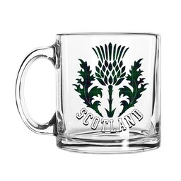 ScotsTee Shop Scottish Cash MacTavish Scotland Thislte Tartan Glass Mug