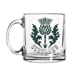 ScotsTee Shop Scottish Campbell of Argyll 1815 Ancient Scotland Thislte Tartan Glass Mug