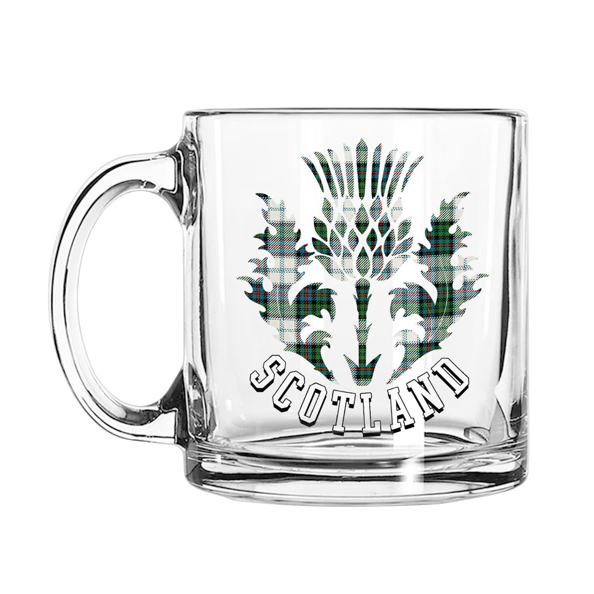 ScotsTee Shop Scottish Campbell of Cawdor Dress Ancient Scotland Thislte Tartan Glass Mug