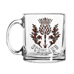 ScotsTee Shop Scottish Cameron Of Erracht Weathered Scotland Thislte Tartan Glass Mug