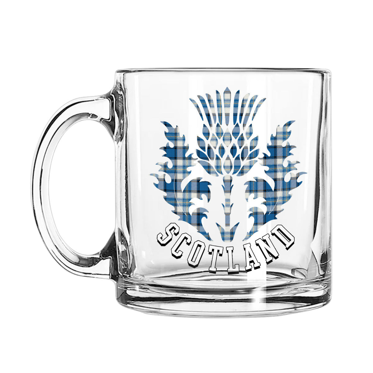 ScotsTee Shop Scottish Craig Paisley Ancient Scotland Thislte Tartan Glass Mug