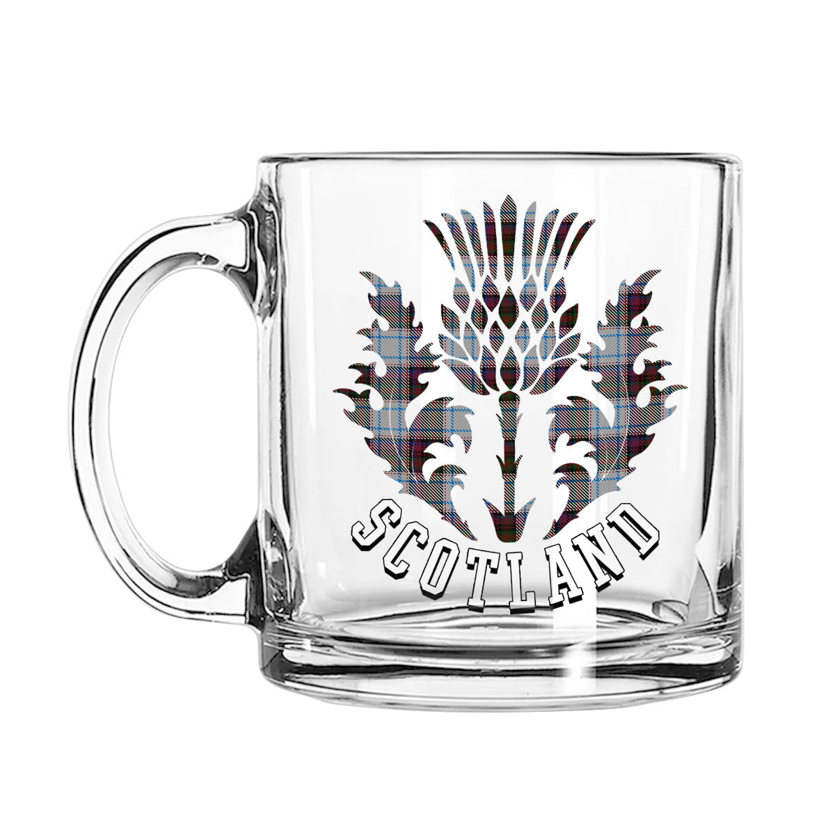 ScotsTee Shop Scottish Donald Dress Ancient Scotland Thislte Tartan Glass Mug