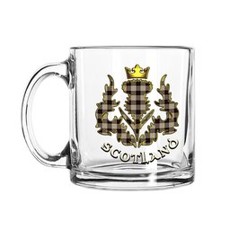 ScotsTee Shop Scottish Dunlop Hunting Ancient Scotland Thislte Tartan Glass Mug