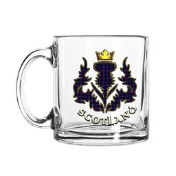 ScotsTee Shop Scottish Fitzgerald Hunting Scotland Thislte Tartan Glass Mug