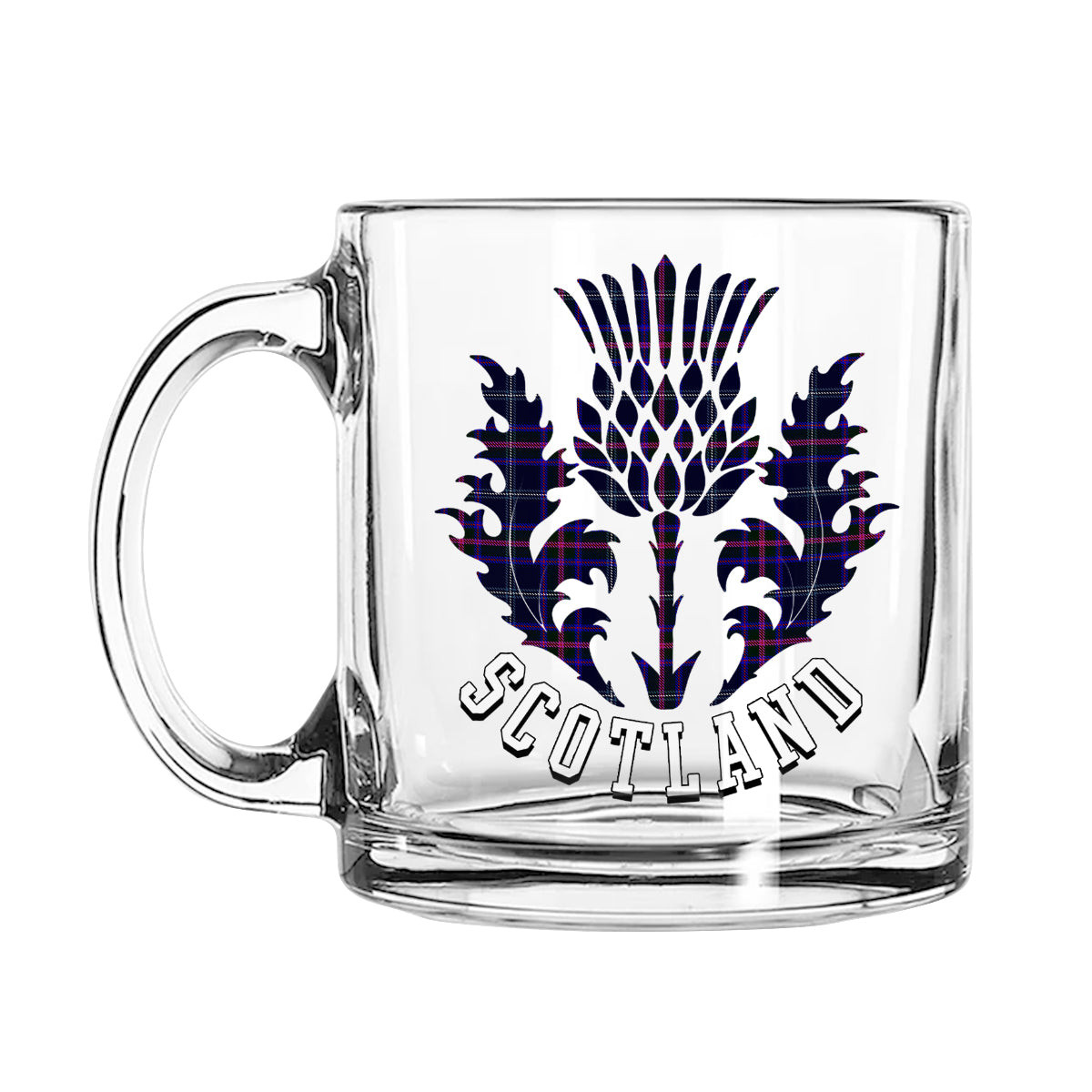 ScotsTee Shop Scottish Fitzgerald Hunting Scotland Thislte Tartan Glass Mug