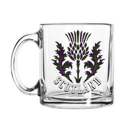 ScotsTee Shop Scottish Donald of Clan Ranald Modern Scotland Thislte Tartan Glass Mug