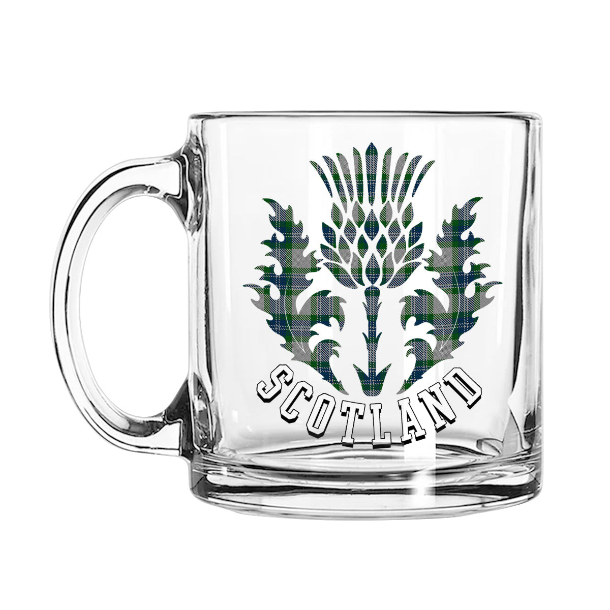 ScotsTee Shop Scottish Fraser Arisaid Scotland Thislte Tartan Glass Mug