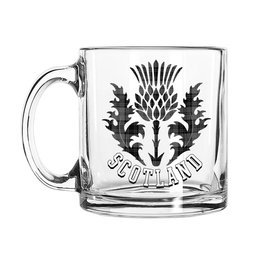 ScotsTee Shop Scottish Douglas Grey Vestiarium Scoticum Scotland Thislte Tartan Glass Mug
