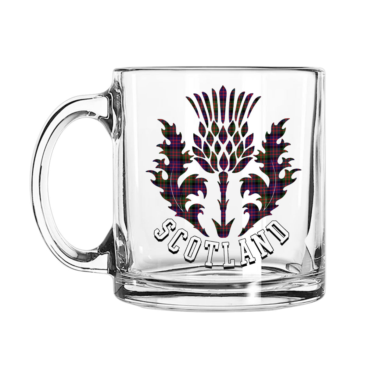ScotsTee Shop Scottish Donald Modern Scotland Thislte Tartan Glass Mug