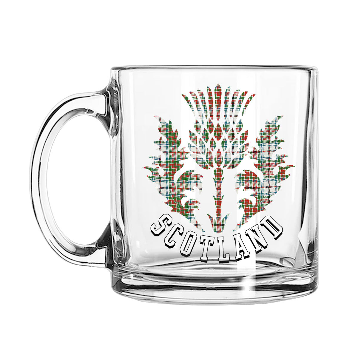 ScotsTee Shop Scottish MacBean Dress Ancient Scotland Thislte Tartan Glass Mug
