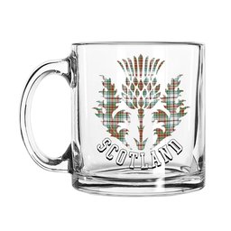ScotsTee Shop Scottish MacBean Dress Ancient Scotland Thislte Tartan Glass Mug